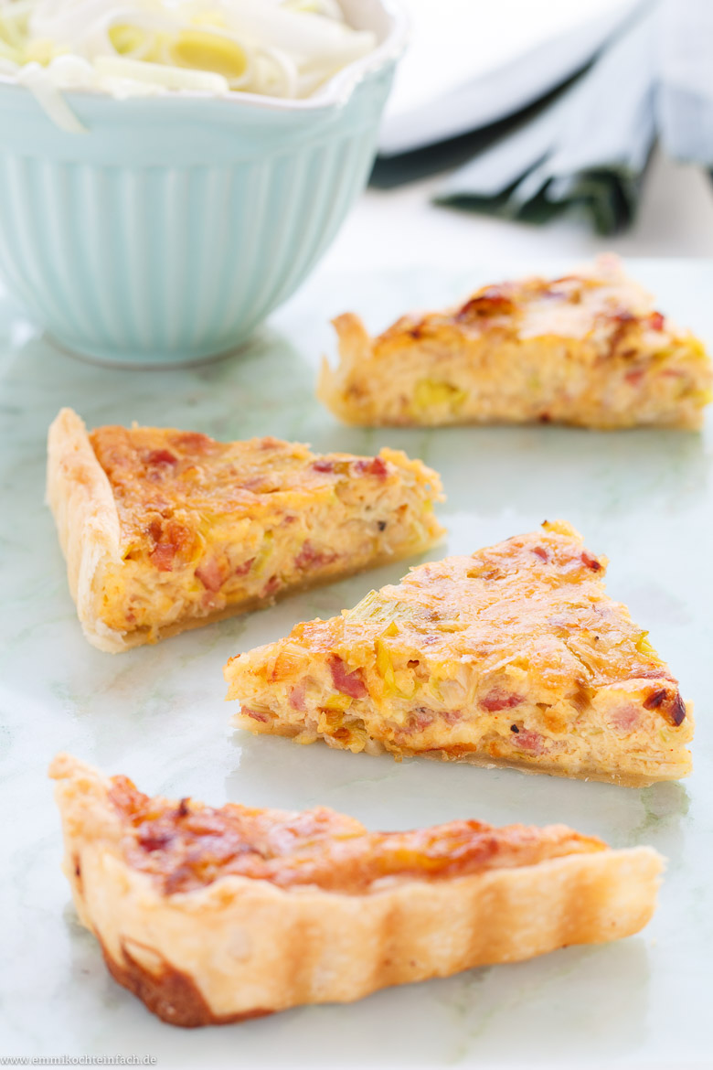 Quiche mit Lauch und Schinken - www.emmikochteinfach.de