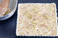 Quiche with leeks and ham