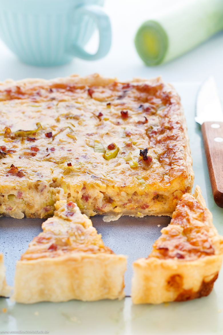 Quiche mit Lauch und Schinken - www.emmikochteinfach.de