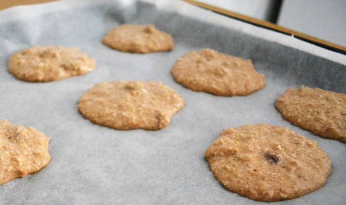 making oatmeal cookies